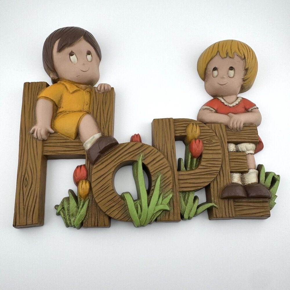 Vintage 1982 Burwood Homco Hope Wall Plaques Art Decor